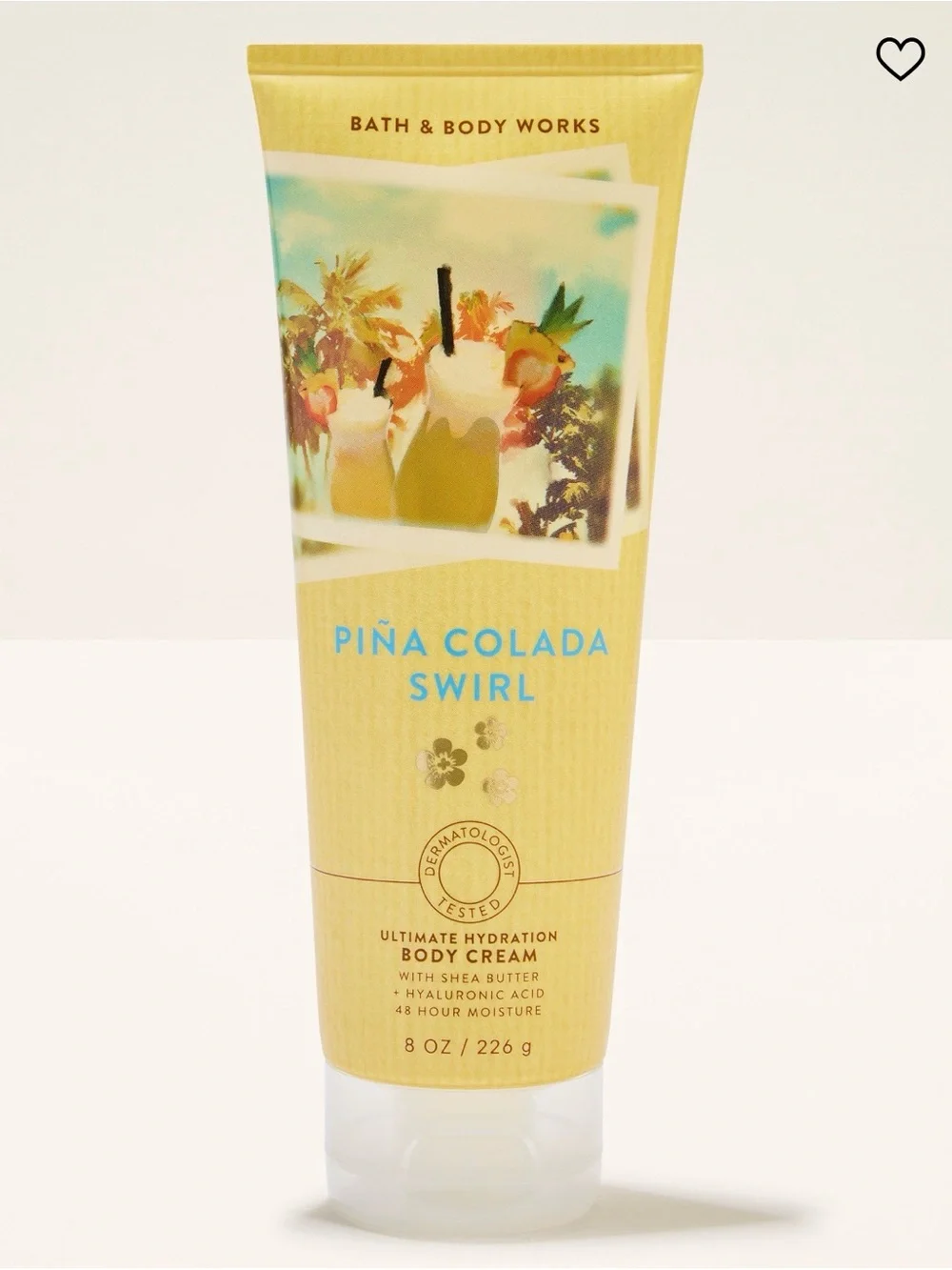 Bath & Body Works Piña Colada Swirl Body Cream - Yellow